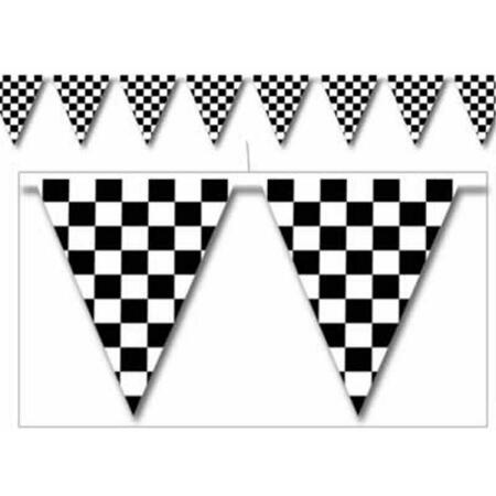 GOLDENGIFTS Checkered Pennant Banner, 12PK GO48291